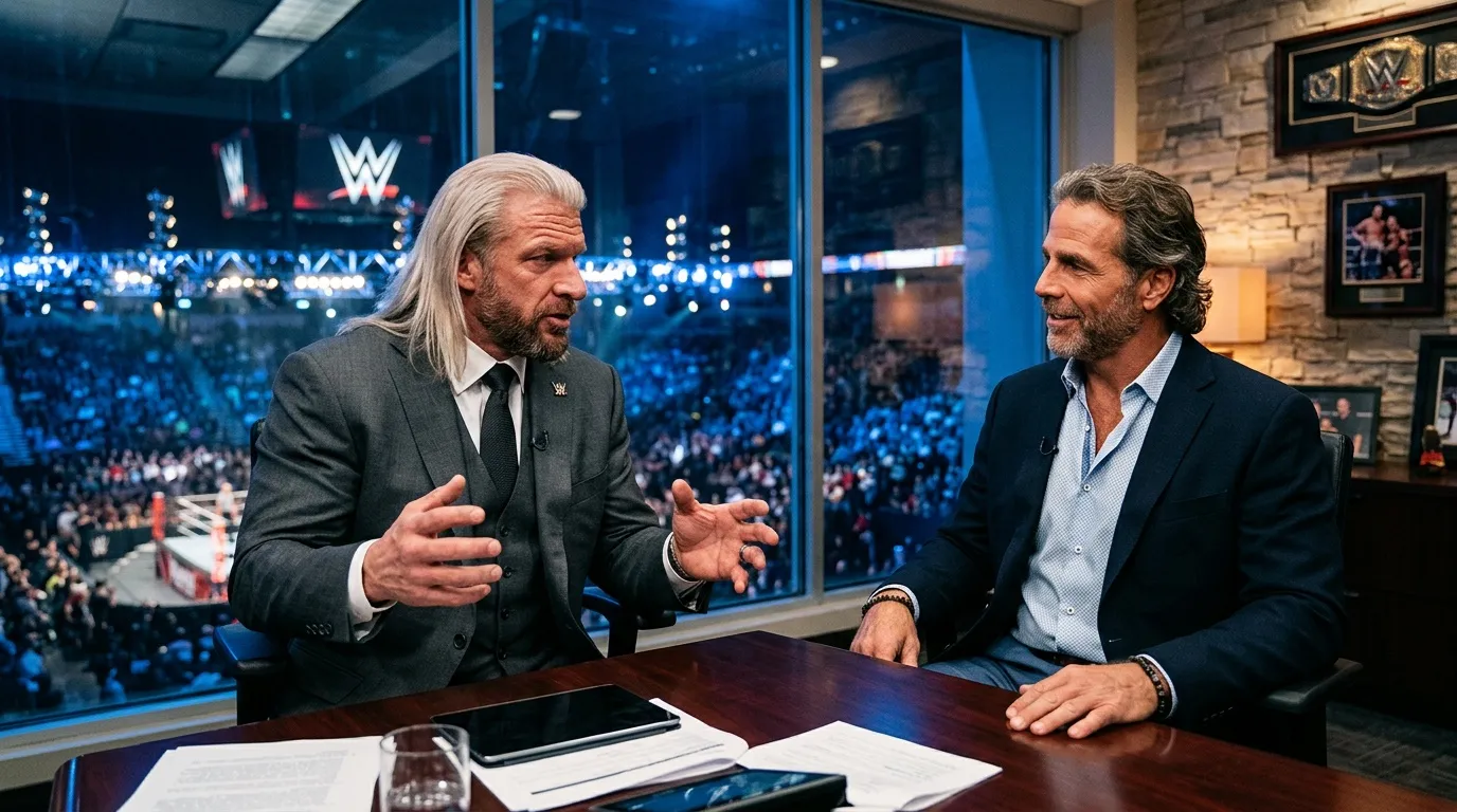 Triple H et Shawn Michaels discutent des compétences de Je'Von Evans
