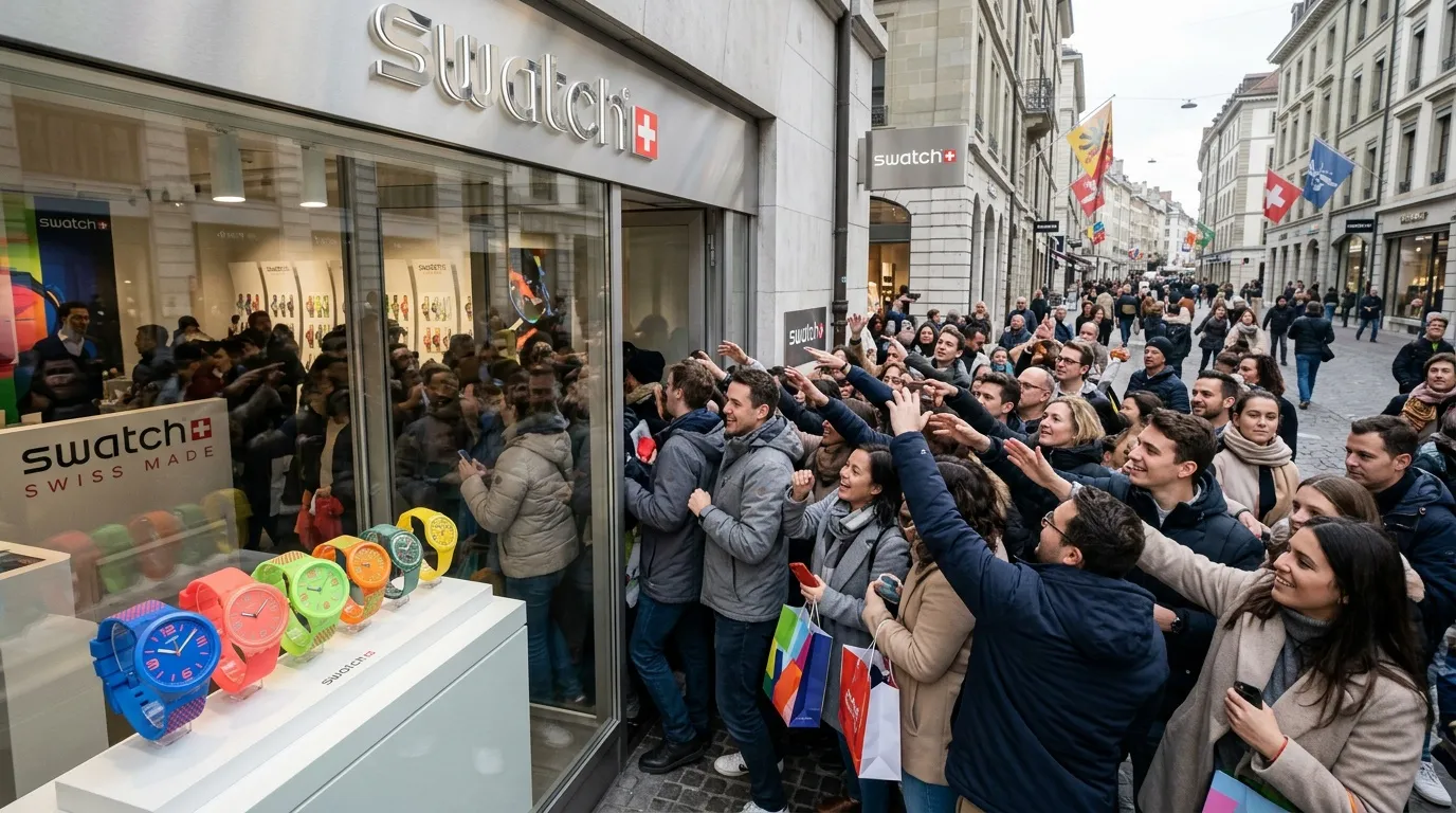 Swatch ferme magasins UK : ruée pour nouvelle montre
