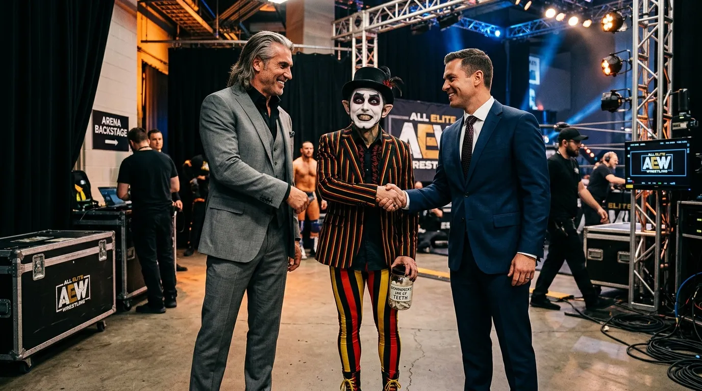 Danhausen reçoit les félicitations de Triple H et Nick Khan