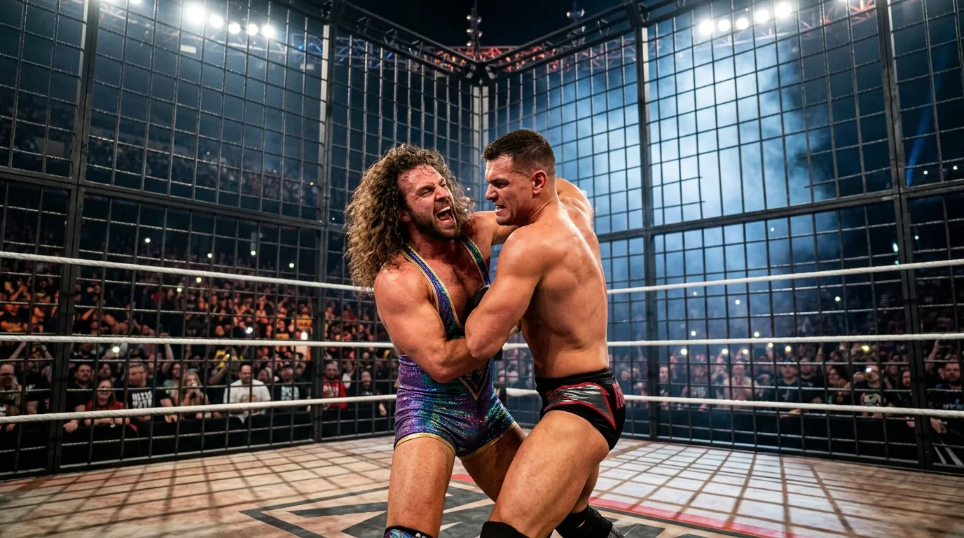 Seth Rollins affronte Bron Breakker : cage d'acier