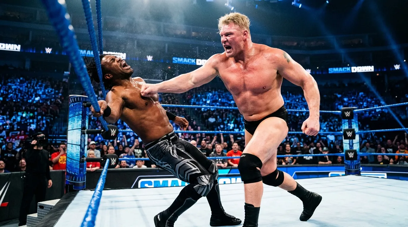 Gunther attaque violemment Nick Aldis à SmackDown