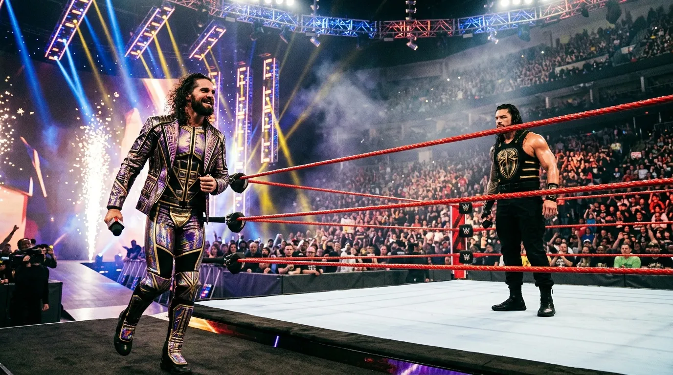 Seth Rollins interrompt le segment de Roman Reigns