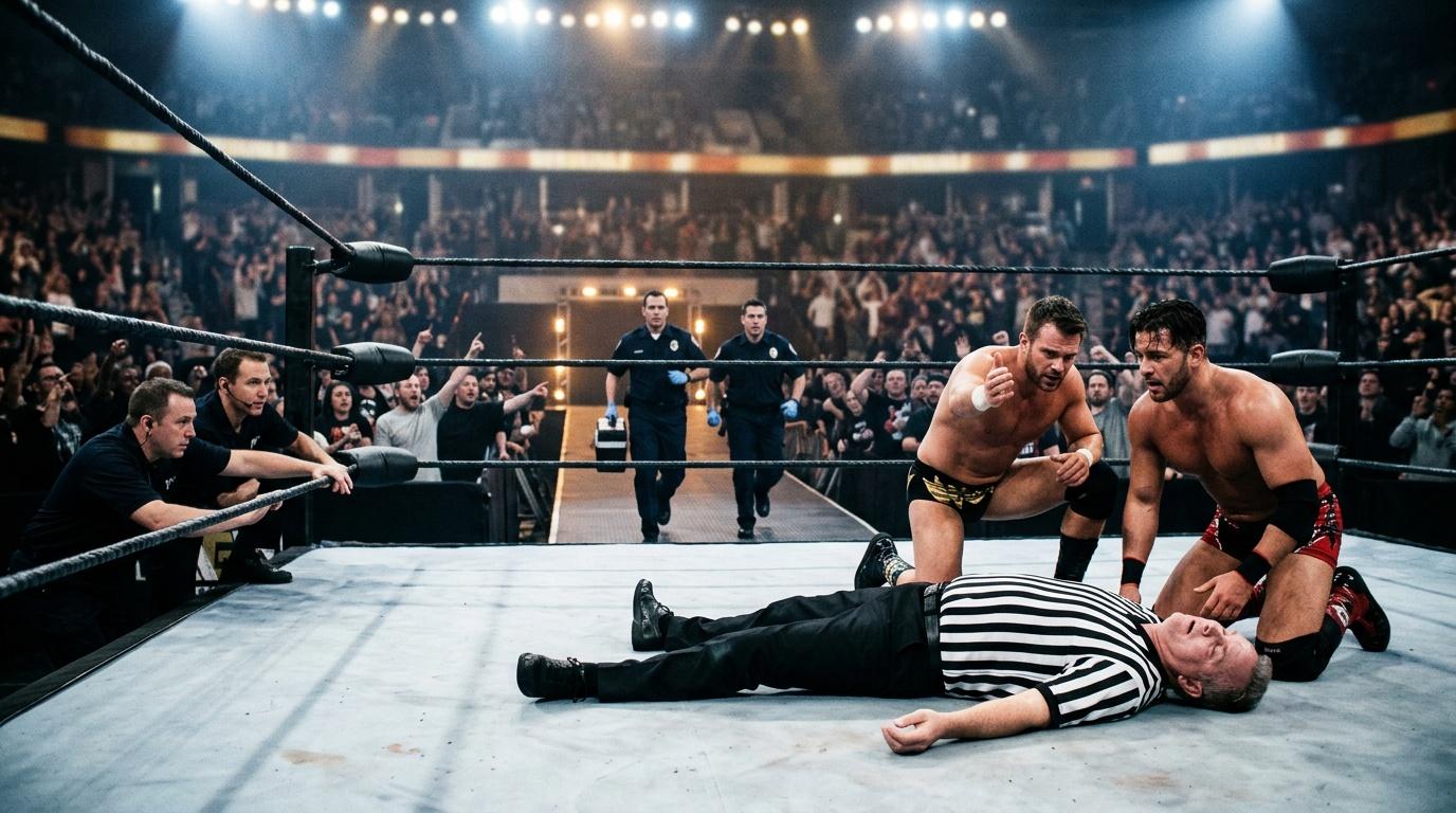 L'arbitre OVW Dallas Edwards victime d'une urgence médicale après un accident sur le ring