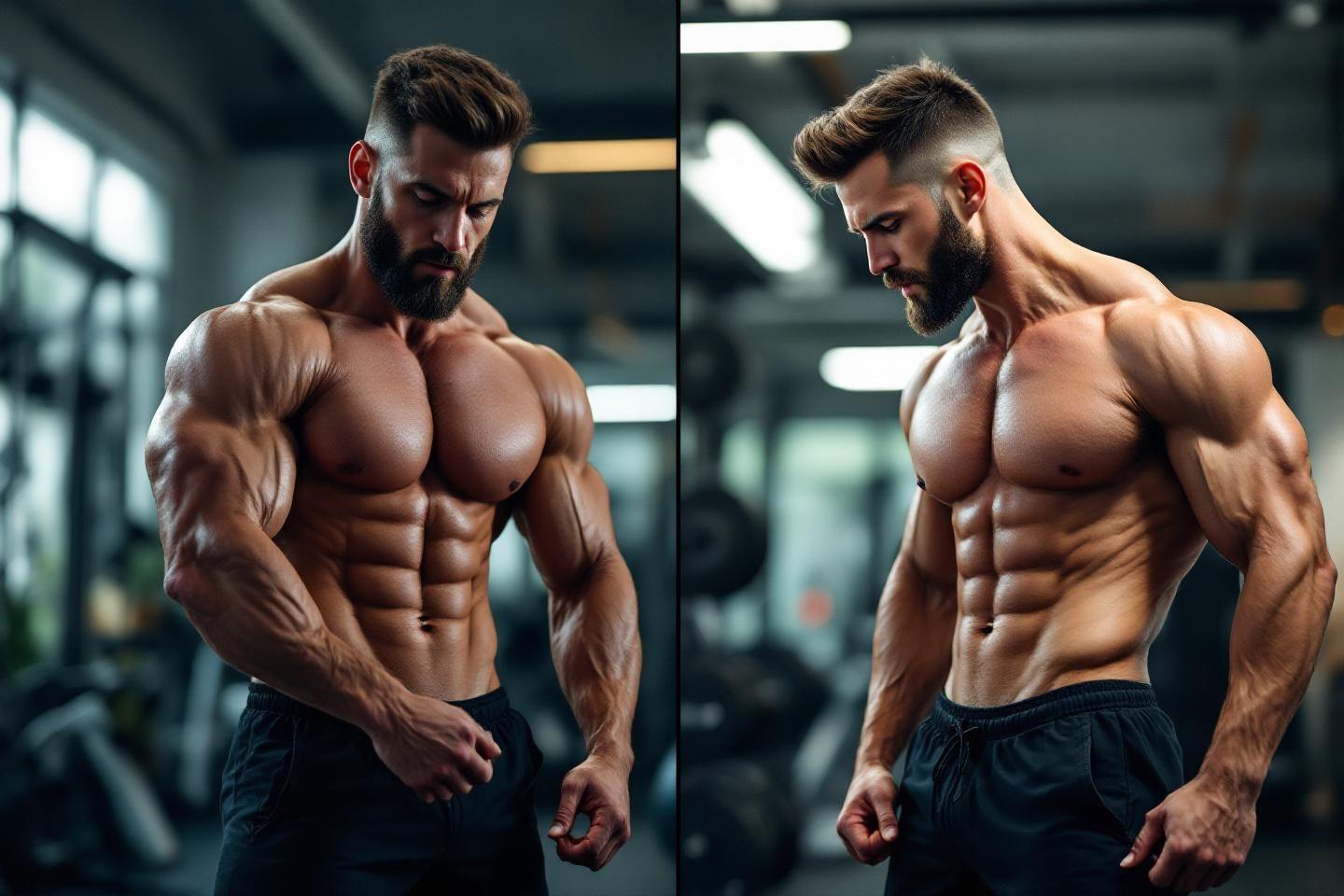Transformation musculation homme : avant après